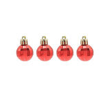 Maxbell 24 Pieces Christmas Balls Rustic Ball Ornament for Party Decor Red