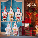 Maxbell Maxbell 5Pcs Christmas Doll Festival Decor Figurine Trendy for Table Holiday Gift