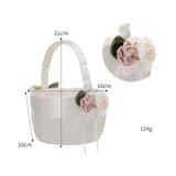 Maxbell Maxbell Wedding Flower Girl Basket Ribbon white Photography Accs Multi Use