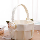 Maxbell Maxbell Wedding Flower Girl Basket Ribbon white Photography Accs Multi Use