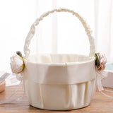 Maxbell Maxbell Wedding Flower Girl Basket Ribbon white Photography Accs Multi Use