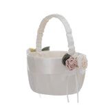 Maxbell Maxbell Wedding Flower Girl Basket Ribbon white Photography Accs Multi Use