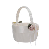 Maxbell Maxbell Wedding Flower Girl Basket Ribbon white Photography Accs Multi Use