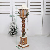 Maxbell LED Lamppost Christmas Decoration 16Cmx85cm for Farmhouse Winter Brown