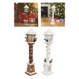 Maxbell LED Lamppost Christmas Decoration 16Cmx85cm for Farmhouse Winter Brown