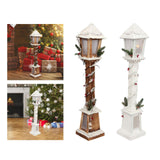 Maxbell LED Lamppost Christmas Decoration 16Cmx85cm for Farmhouse Winter Brown