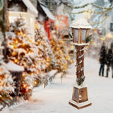 Maxbell LED Lamppost Christmas Decoration 16Cmx85cm for Farmhouse Winter Brown