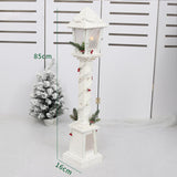 Maxbell LED Lamppost Christmas Decoration 16Cmx85cm for Farmhouse Winter White
