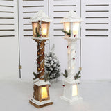 Maxbell LED Lamppost Christmas Decoration 16Cmx85cm for Farmhouse Winter White