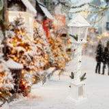 Maxbell LED Lamppost Christmas Decoration 16Cmx85cm for Farmhouse Winter White