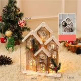 Maxbell Snow House LED Light up Building Tabletop Decoration for Holiday Party Style A