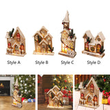 Maxbell Snow House LED Light up Building Tabletop Decoration for Holiday Party Style A