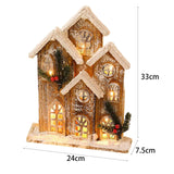 Maxbell Snow House LED Light up Building Tabletop Decoration for Holiday Party Style A