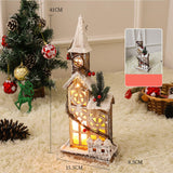 Maxbell Snow House LED Light up Building Tabletop Decoration for Holiday Party Style C