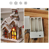 Maxbell Snow House LED Light up Building Tabletop Decoration for Holiday Party Style C