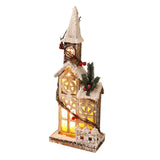 Maxbell Snow House LED Light up Building Tabletop Decoration for Holiday Party Style C