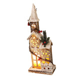 Maxbell Snow House LED Light up Building Tabletop Decoration for Holiday Party Style C