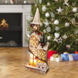 Maxbell Snow House LED Light up Building Tabletop Decoration for Holiday Party Style C