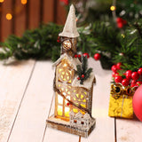 Maxbell Snow House LED Light up Building Tabletop Decoration for Holiday Party Style C