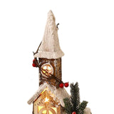 Maxbell Snow House LED Light up Building Tabletop Decoration for Holiday Party Style C