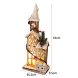 Maxbell Snow House LED Light up Building Tabletop Decoration for Holiday Party Style C