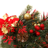 Maxbell Winter Christmas Teardrop Wreath Artificial Door Swag for Garden Decoration