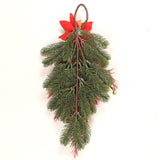 Maxbell Winter Christmas Teardrop Wreath Artificial Door Swag for Garden Decoration