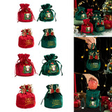 Maxbell Maxbell Christmas Treat Bags with Drawstrings Lovely Party Favors New Year Small Santa Red