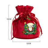 Maxbell Maxbell Christmas Treat Bags with Drawstrings Lovely Party Favors New Year Small Santa Red