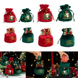 Maxbell Maxbell Christmas Treat Bags with Drawstrings Lovely Party Favors New Year Small Santa Red