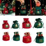Maxbell Maxbell Christmas Treat Bags with Drawstrings Lovely Party Favors New Year Small Santa Red