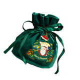 Maxbell Maxbell Christmas Treat Bags with Drawstrings Lovely Party Favors New Year Small Green Santa