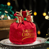 Maxbell Maxbell Christmas Treat Bags with Drawstrings Lovely Party Favors New Year Small Bowknot Red