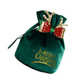 Maxbell Maxbell Christmas Treat Bags with Drawstrings Lovely Party Favors New Year Small Bowknot Green