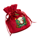 Maxbell Maxbell Christmas Treat Bags with Drawstrings Lovely Party Favors New Year Large Santa Red