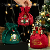 Maxbell Maxbell Christmas Treat Bags with Drawstrings Lovely Party Favors New Year Large Bowknot Red