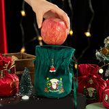 Maxbell Maxbell Christmas Treat Bags with Drawstrings Lovely Party Favors New Year Large Bowknot Red