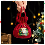 Maxbell Maxbell Christmas Treat Bags with Drawstrings Lovely Party Favors New Year Large Bowknot Red