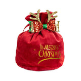 Maxbell Maxbell Christmas Treat Bags with Drawstrings Lovely Party Favors New Year Large Bowknot Red
