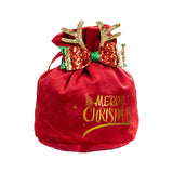 Maxbell Maxbell Christmas Treat Bags with Drawstrings Lovely Party Favors New Year Large Bowknot Red