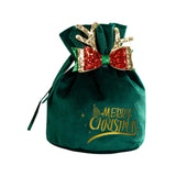 Maxbell Maxbell Christmas Treat Bags with Drawstrings Lovely Party Favors New Year Large Bowknot Green