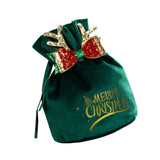 Maxbell Maxbell Christmas Treat Bags with Drawstrings Lovely Party Favors New Year Large Bowknot Green