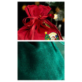Maxbell Maxbell Christmas Treat Bags with Drawstrings Lovely Party Favors New Year Large Bowknot Green