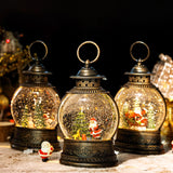 Maxbell Maxbell Musical Snow Lamp Lantern Light up Christmas Xmas Decor Elegant Santa Tree