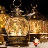 Maxbell Maxbell Musical Snow Lamp Lantern Light up Christmas Xmas Decor Elegant Santa Tree