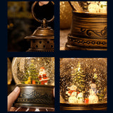Maxbell Maxbell Musical Snow Lamp Lantern Light up Christmas Xmas Decor Elegant Santa Tree