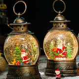 Maxbell Maxbell Musical Snow Lamp Lantern Light up Christmas Xmas Decor Elegant Santa Tree