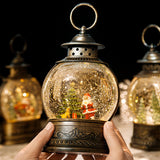 Maxbell Maxbell Musical Snow Lamp Lantern Light up Christmas Xmas Decor Elegant Santa Tree