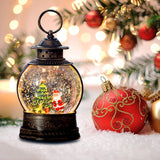 Maxbell Maxbell Musical Snow Lamp Lantern Light up Christmas Xmas Decor Elegant Santa Tree