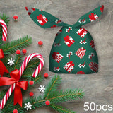 Maxbell Maxbell 50 Pieces Christmas Bags Goody Gift Bags Bulk Present Green